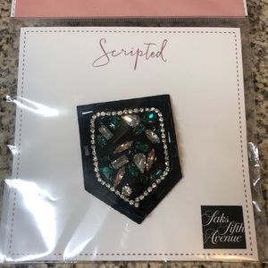 Scripted for Saks Emerald Crystal Brooch | NWT Statement Pin